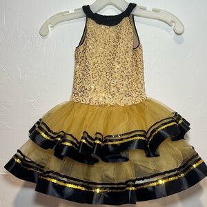 Revolution Gold and Black Sequin Kids Costume
